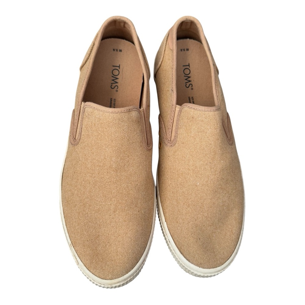 Toms Men’s Slip-On Loafers in Tan Canvas